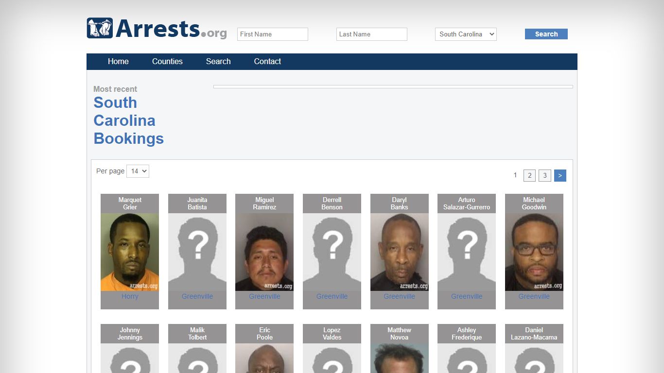 South Carolina Arrests and Inmate Search