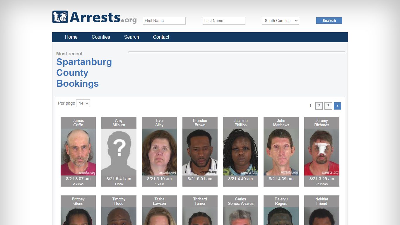 Spartanburg County Arrests and Inmate Search